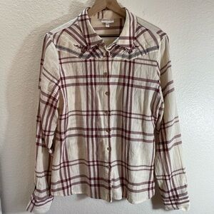 Shyanne Embroidered SouthWestern Aztec Shirt Size L